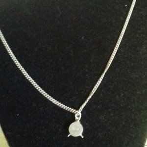 Vintage 1960s Miniature Clock Silver Pendant